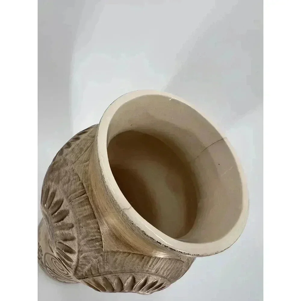 VINTAGE McCoy Vase Scandia #620 Beige Tan Taupe Pottery Butterfly Mid Century